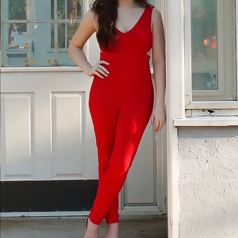 Rolla Coaster Red Jumpsuit